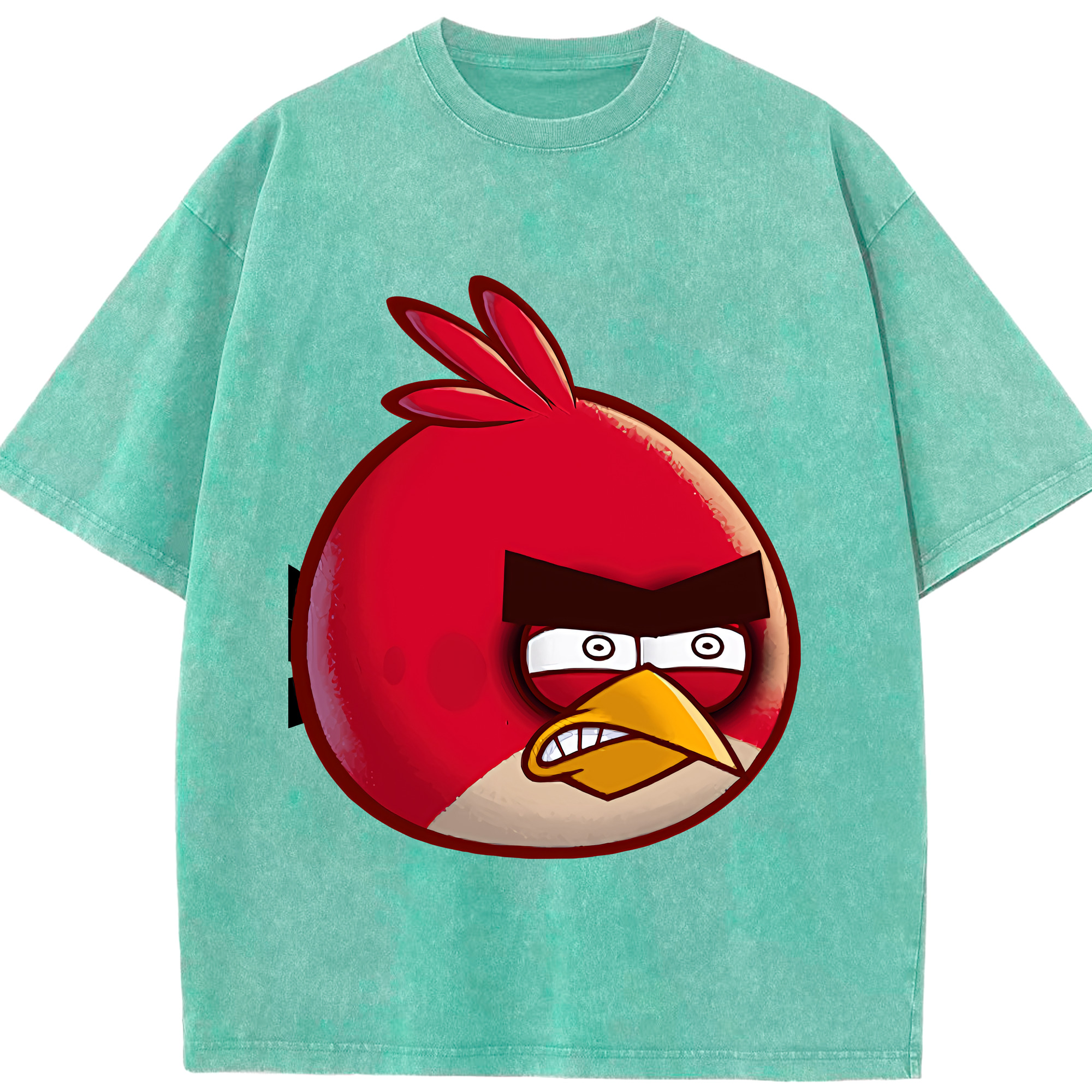 （画像用） Angry Birds アングリーバード 綿100% ヴィンテージ風 半袖Tシャツ（フロントプリント）